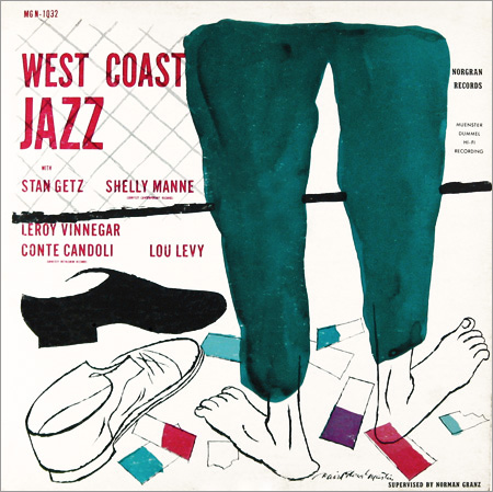 Stan Getz, West Coast Jazz, Norgran 1032, David Stone Martin