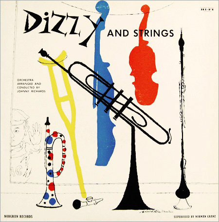 Dizzy Gillespie and Strings, Norgran 1023, David Stone Martin